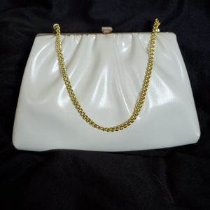 Vintage White Clutch Purse